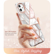 iPhone 11 Cosmo Case-Marble Pink