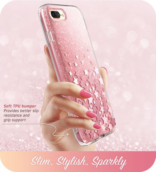 iPhone 8 Plus | 7 Plus Cosmo Case-Glitter Pink