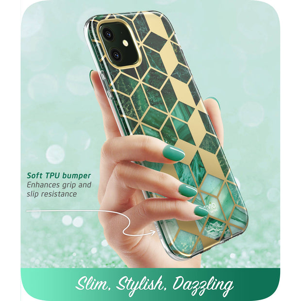 iPhone 11 Cosmo Case-Marble Green