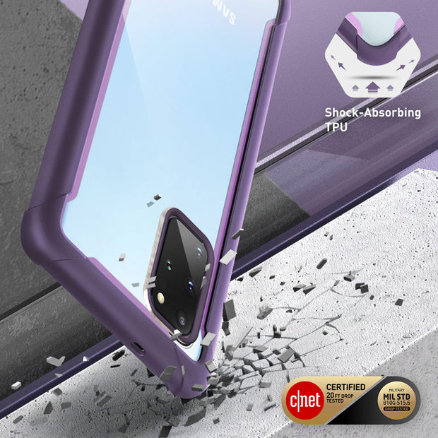 Galaxy S20 Plus Ares Clear Rugged Case - Purple