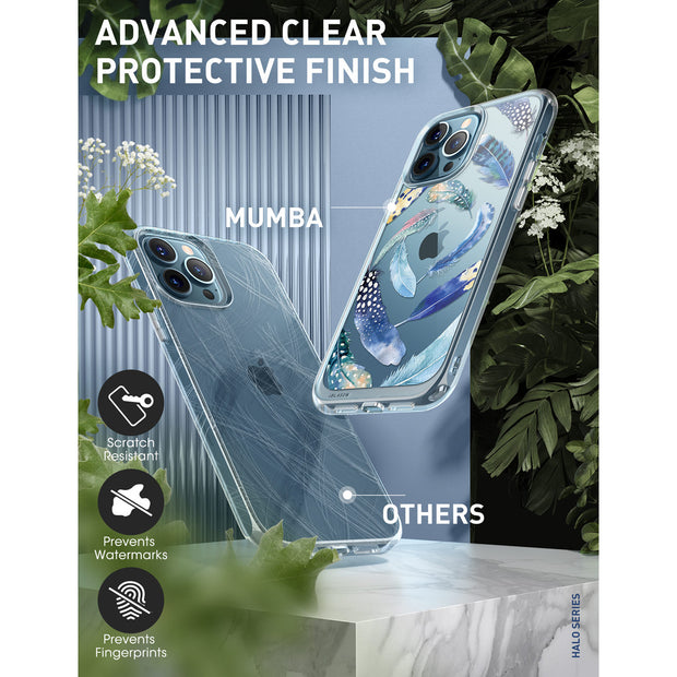 iPhone 13 Pro Max Halo Case - Feather Swirl
