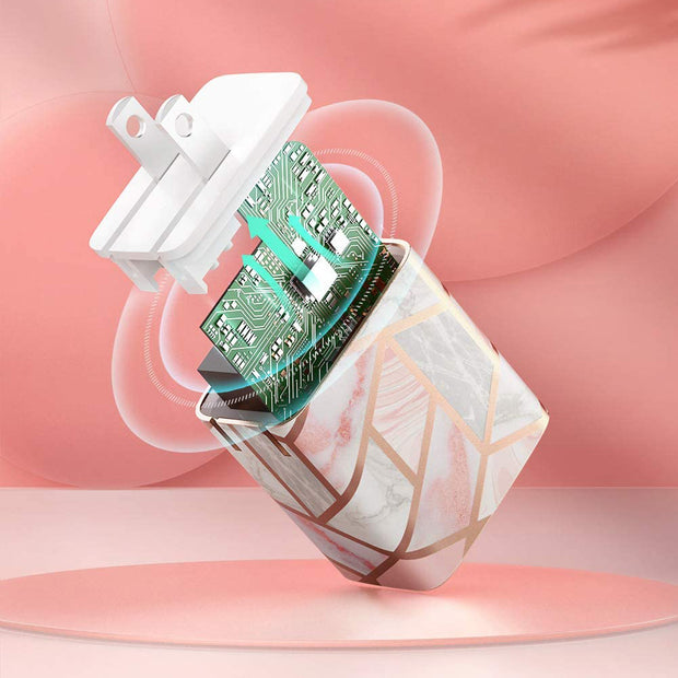 Cosmo 20W Power Adapter - Marble Pink