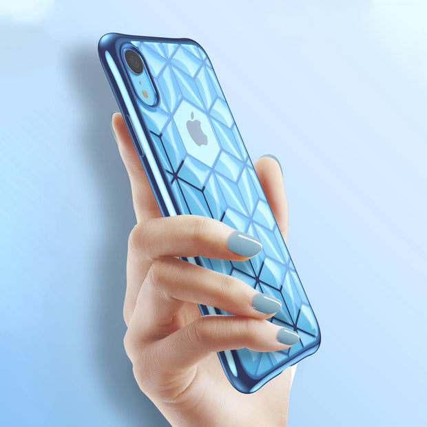 iPhone XR Cube Case-Blue