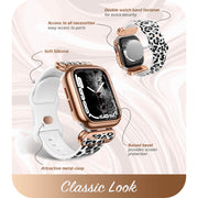 Apple Watch 44/45mm Cosmo Prints Case -White Leopard
