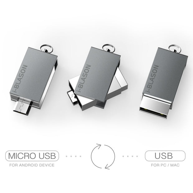 32GB USB and Micro USB 2.0 Flash Drive for Smartphones and Tablets