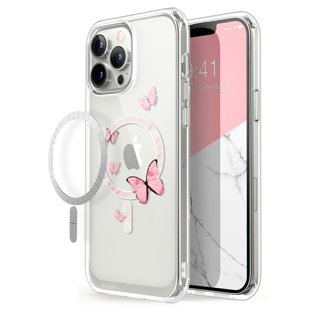 iPhone 13 Pro Halo Mag Case - Butterfly Pink