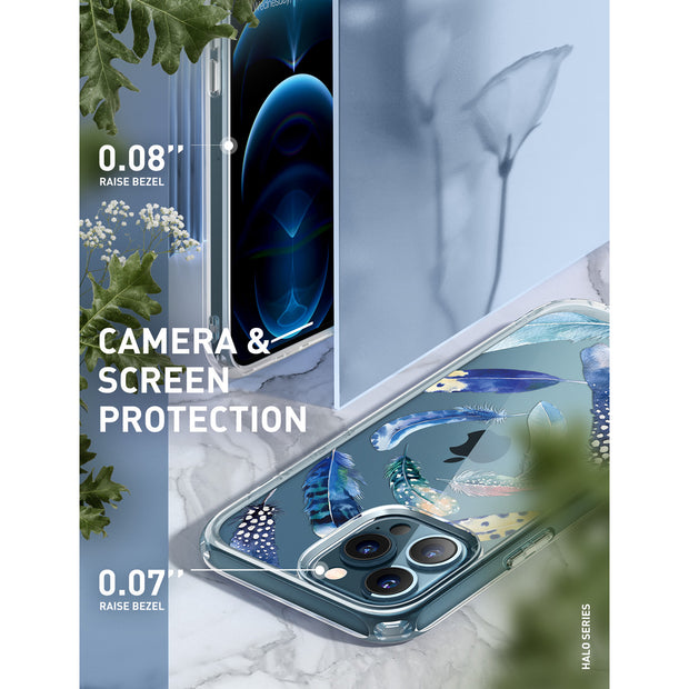 iPhone 13 Pro Max Halo Case - Feather Swirl
