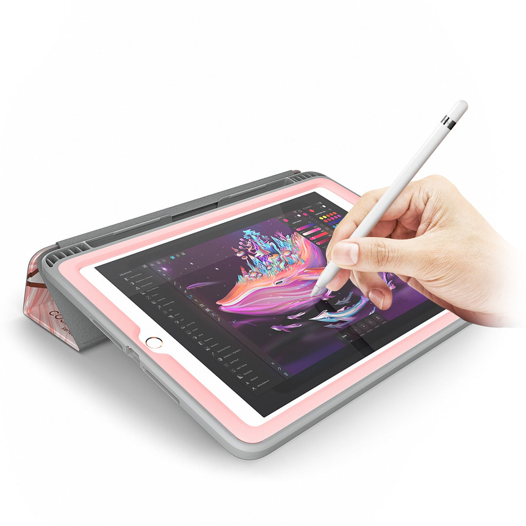 iPad inch (2017 2018) Cosmo Case-Marble Pink i-Blason