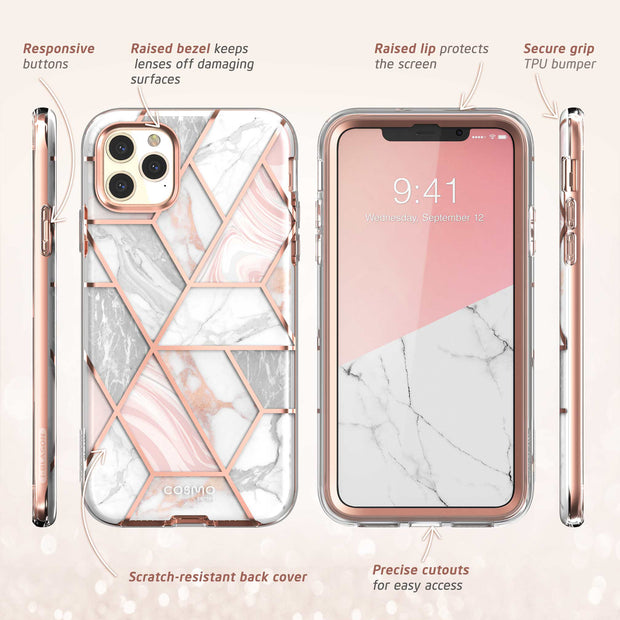 iPhone 11 Pro Cosmo Case-Marble Pink