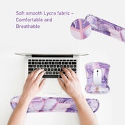 Cosmo Keyboard and Mouse Pad - Marble Purple