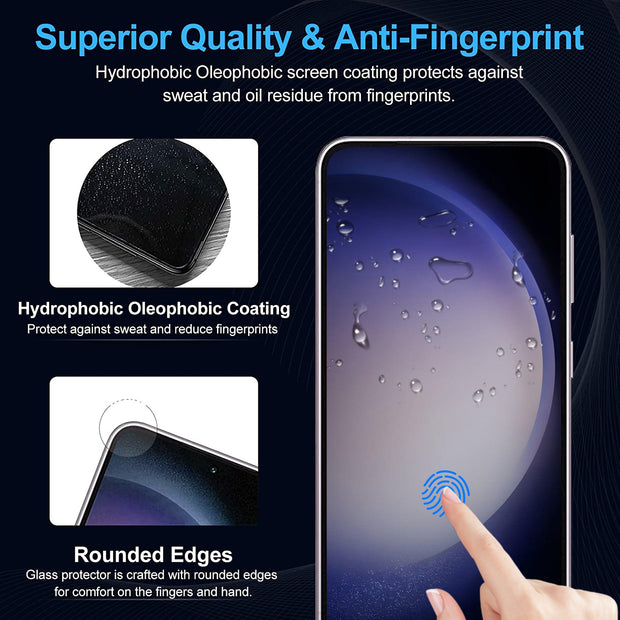 Tempered Glass Screen Protector for Galaxy S23 Plus 6.6 inch