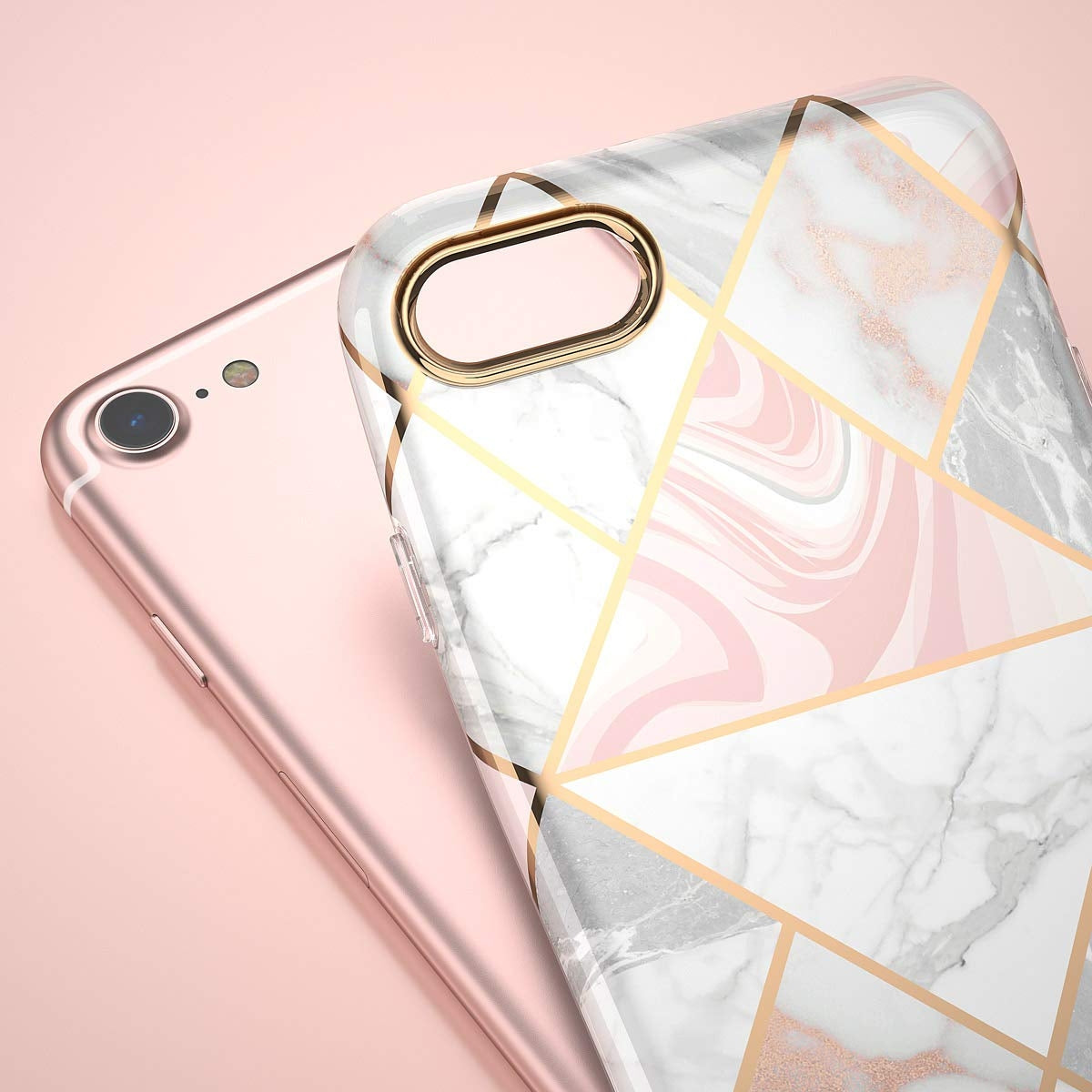 Iphone 8 7 Cosmo Lite Case Marble Pink I Blason 