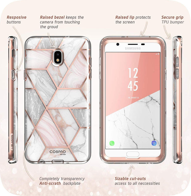 Galaxy J7 (2018) Cosmo Case - Marble Pink