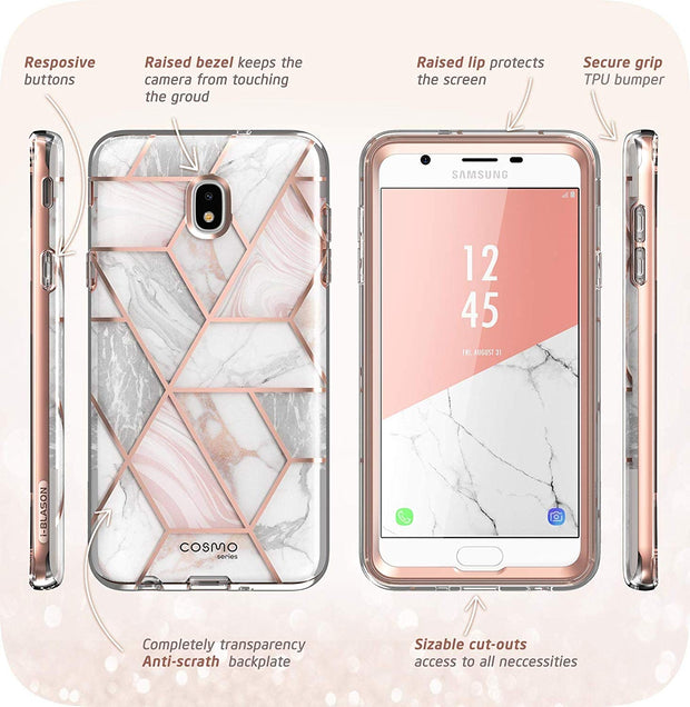 Galaxy J7 (2018) Cosmo Case - Marble Pink