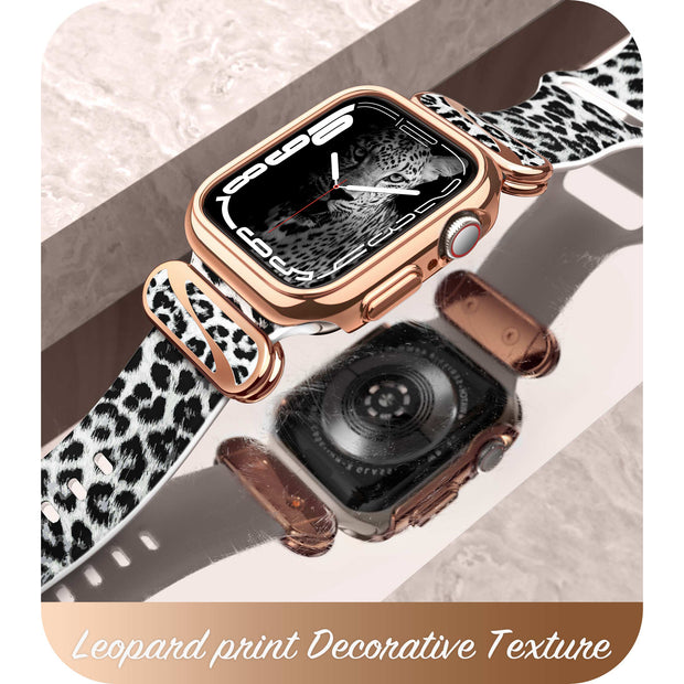 Apple Watch 44/45mm Cosmo Prints Case -White Leopard