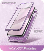 iPhone XR Cosmo Case-Glitter Purple