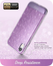 iPhone XR Cosmo Case-Glitter Purple