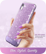 iPhone XR Cosmo Case(open box)-Glitter Purple
