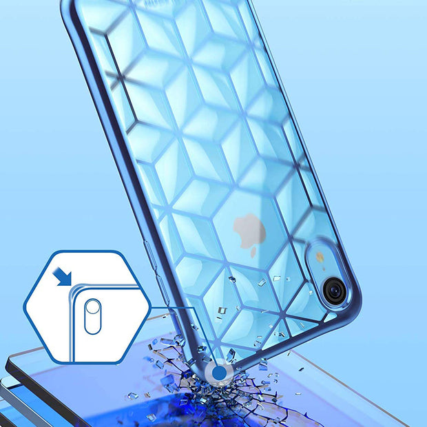 iPhone XR Cube Case-Blue