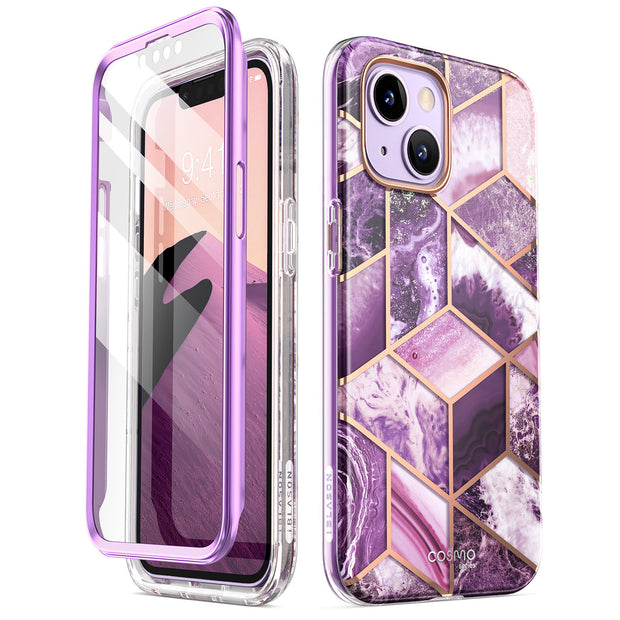 iPhone 14 Cosmo Case - Marble Purple