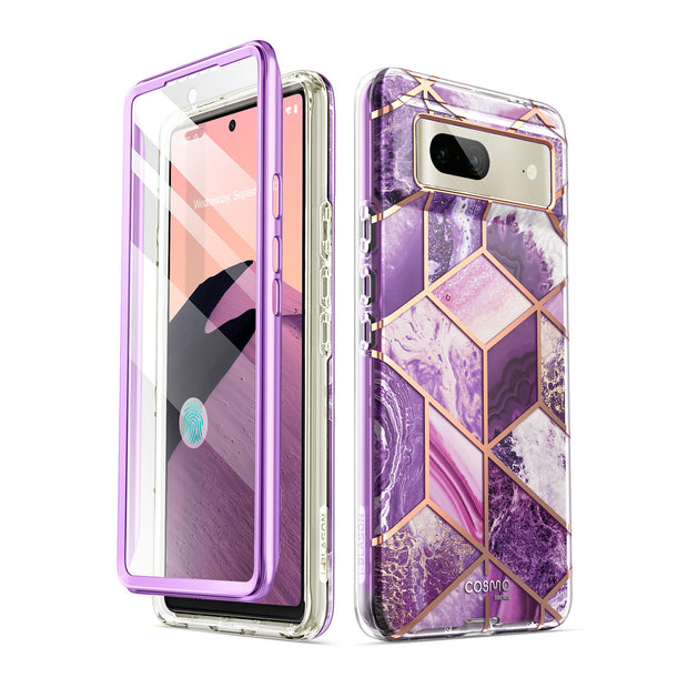 Google Pixel 7 Cosmo Case  - Marble Purple