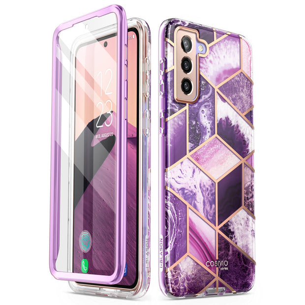 Galaxy S21 FE Cosmo Case- Marble Purple