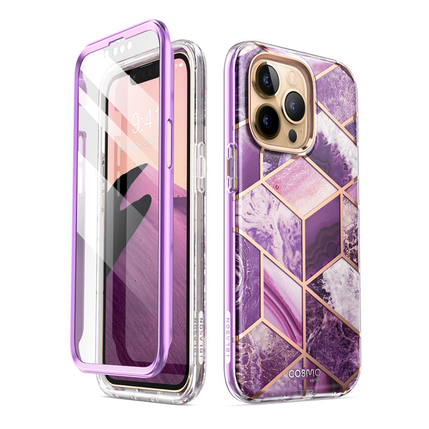 iPhone 13 Pro Cosmo Case - Marble Purple