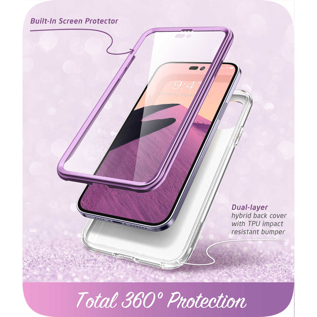 iPhone 14 Pro Cosmo Case - Marble Purple