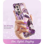 Moto G Stylus 5G (2022) Cosmo Case(open box)-Marble Purple