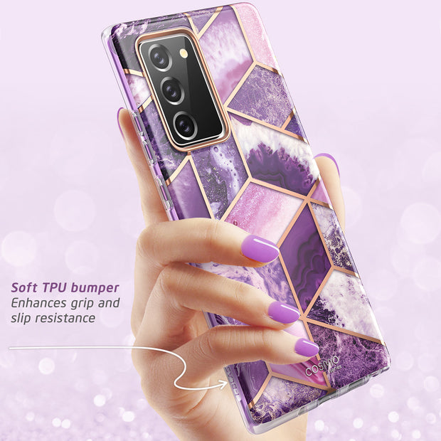 Galaxy Note20 Cosmo Case - Marble Purple