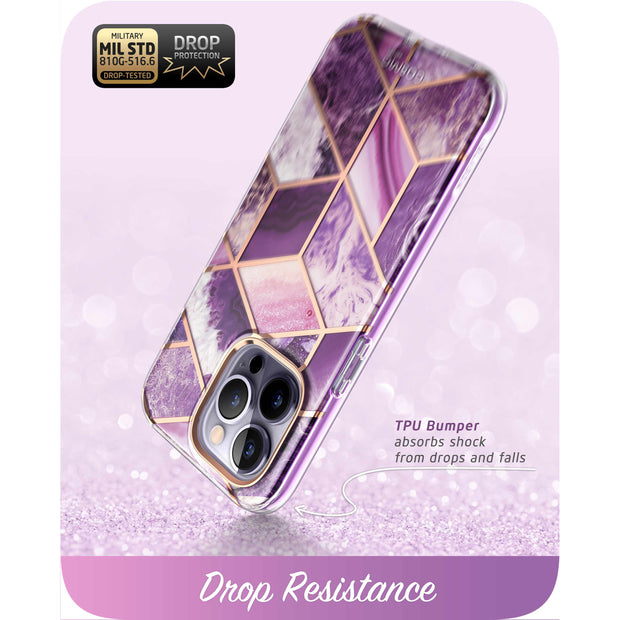 iPhone 14 Pro Cosmo Case - Marble Purple