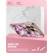 iPhone 13 Pro Cosmo Snap Case - Marble Purple