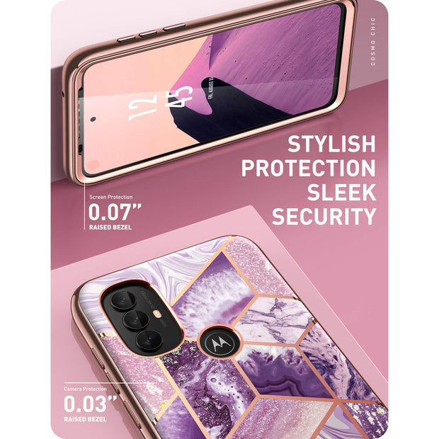 Moto G Power Cosmo Case-Marble Purple