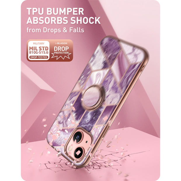 iPhone 13 Cosmo Snap Case - Marble Purple