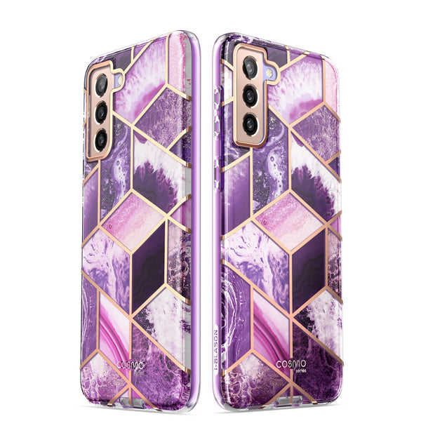 Galaxy S21 FE Cosmo Case- Marble Purple
