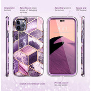 iPhone 14 Pro Cosmo Case - Marble Purple