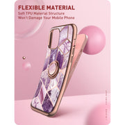 iPhone 13 Cosmo Snap Case - Marble Purple