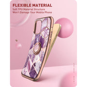 iPhone 13 Pro Max Cosmo Snap Case - Marble Purple