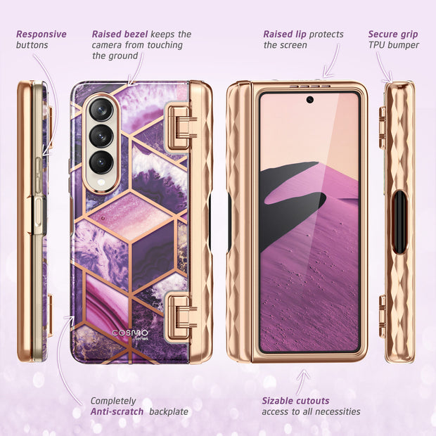 Galaxy Z Fold4 Cosmo Pro - Marble Purple