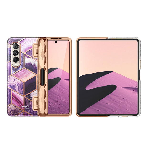 i-Blason Cosmo Pro - Protective case for cell phone - marble pink - for Samsung Galaxy Z Fold4