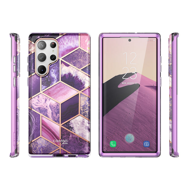 Galaxy S23 Ultra Cosmo Case - Marble Purple