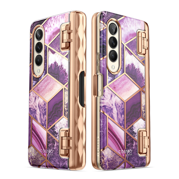 i-Blason Cosmo Pro - Protective case for cell phone - marble pink - for Samsung Galaxy Z Fold4