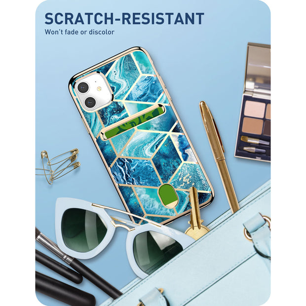iPhone 11 Cosmo Wallet Case(open box)-Ocean Blue