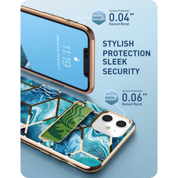 iPhone 11 Cosmo Wallet Case(open box)-Ocean Blue