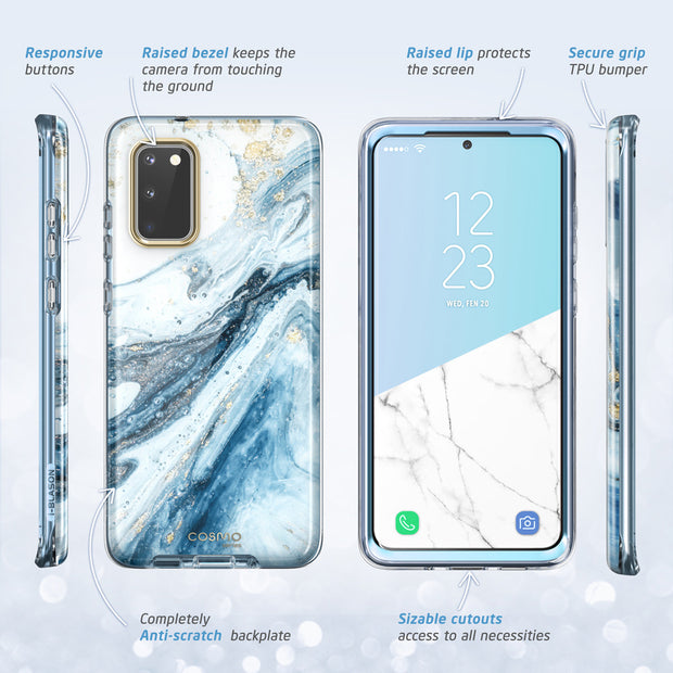 Galaxy S20 Cosmo Case - Marble Blue