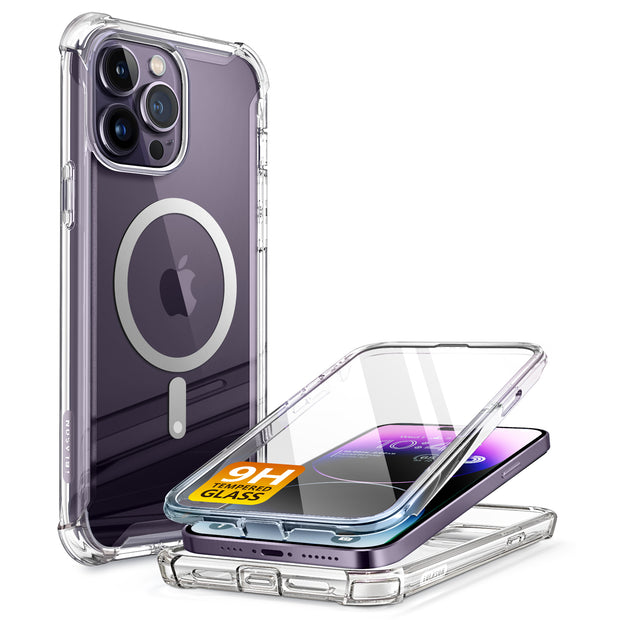 iPhone 14 Pro Max Ares Mag with Tempered Glass  Case - Clear
