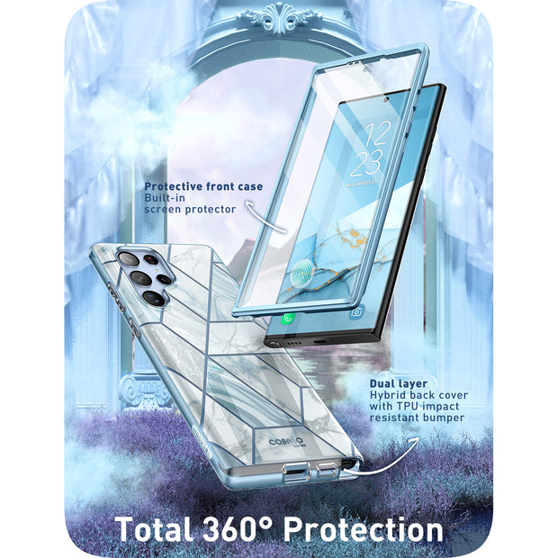 Galaxy S22 Ultra Cosmo Case - Marble Blue