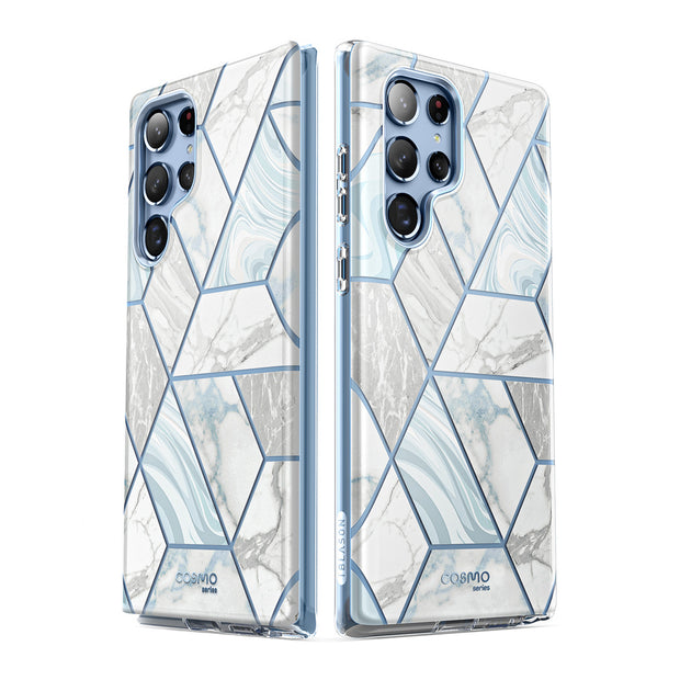 Galaxy S22 Ultra Cosmo Case - Marble Blue
