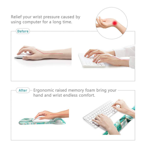 Cosmo Keyboard and Mouse Pad - Marble Green