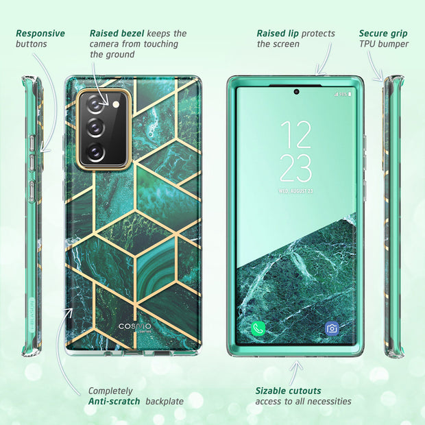 Galaxy Note20 Cosmo Case - Marble Green